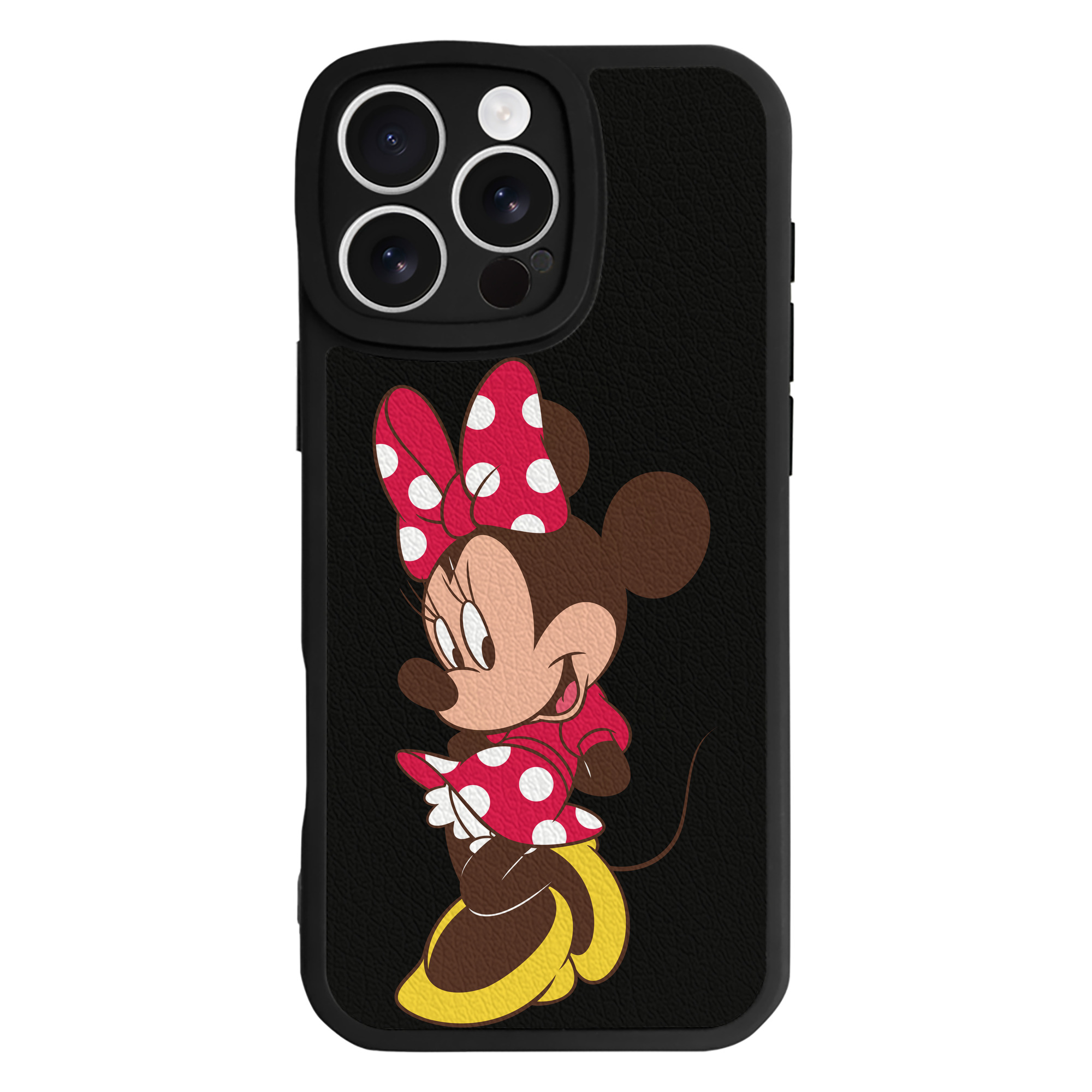 （画像用） ミッキーマウス Mickey Mouse 【iPhone 16シリーズ対応】シリコンスマホケース（レザー調） 材質：シリコン